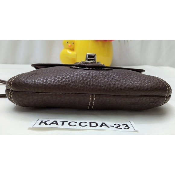 Coach Legacy Brown Pebbled Leather Turnlock Zipper Closure Wristlet -Coin Wallet - Picture 6 of 12